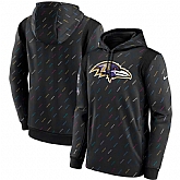 Men's Baltimore Ravens Nike Charcoal 2021 NFL Crucial Catch Therma Pullover Hoodie,baseball caps,new era cap wholesale,wholesale hats